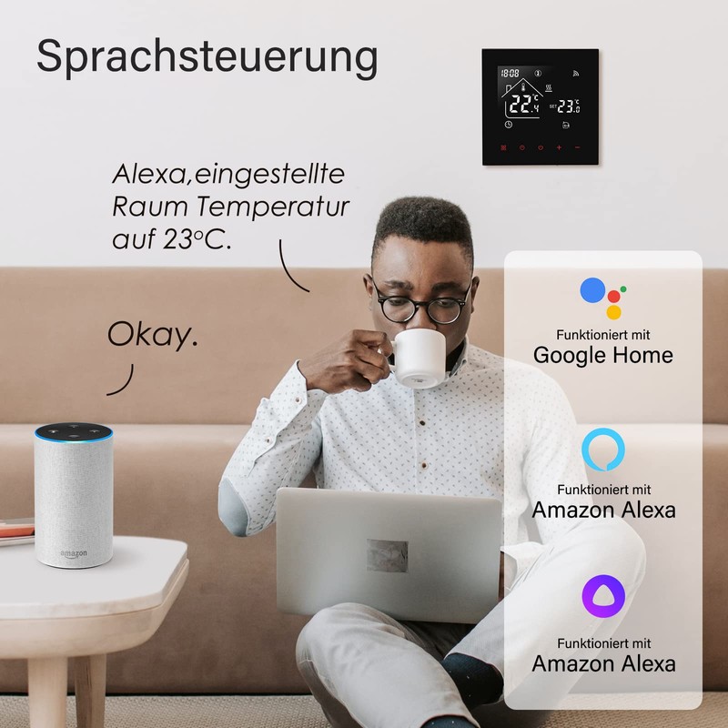 Beok Thermostat Heating Smart WLAN Thermostats for Boiler Heating Intelligent