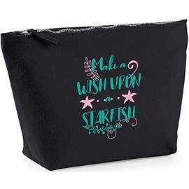 Hippowarehouse Make A Wish Upon A Starfish printed make up cosmetic wash bag 18x19x9cm