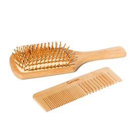 Natural Bamboo Detangling Hair Brush Massage Comb for All Hair Types with Sensitive Hair