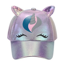 Newfancy Kids Girls Unicorn Shiny Glitter Baseball Hats Trucker Hat Cap Adjustable Sun Hat for Girls Boys Toddler, Shine Purple