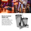 Boston Cocktail Shaker Set Multifunctional 304 Stainless Steel Vintage Print