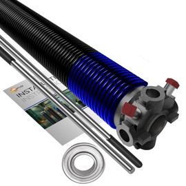 Garage Door Torsion Spring 262x2x35 for Right Side of Garage Door with 1" Steel Bearing and Winding Bars Precision E-Coating 5-Year Warranty Minimum 30,000 Cycles (Black Cone)