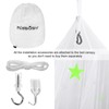 LIVINGbasics Bed Canopy with Fluorescent Stars, Mosquito Net Glow in