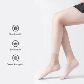 Eralove 10 Pairs Women's Nylon Ankle Short Sheer Socks…