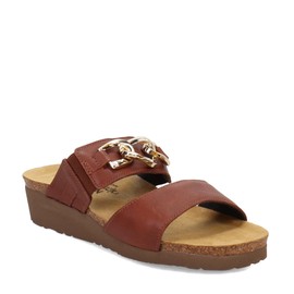 NAOT Footwear Women's Victoria Slide Sandal Soft Chestnut Lthr 8-8.5 N US