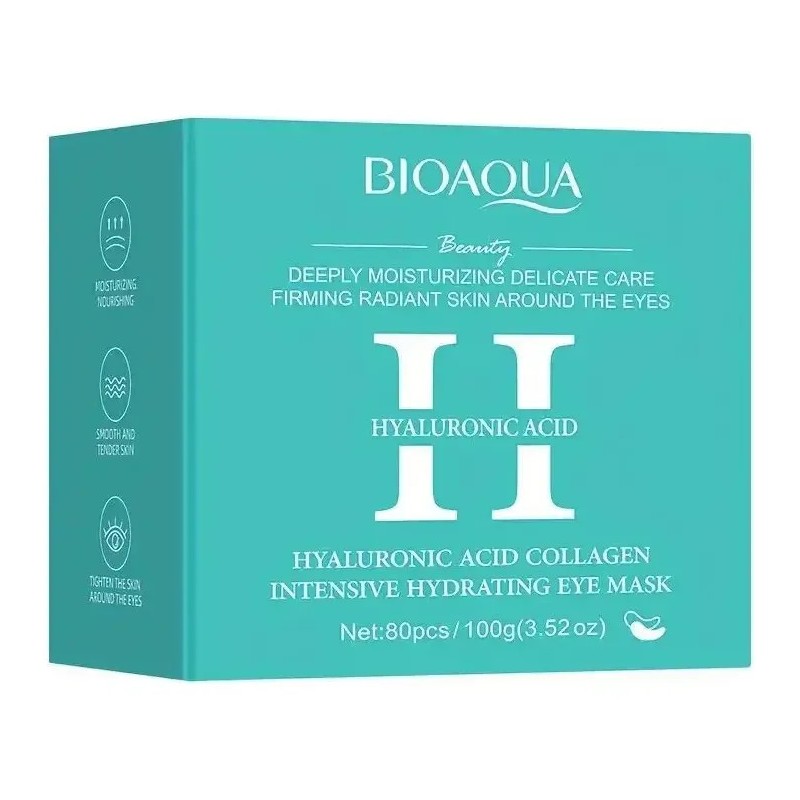 80 Parches Mascarilla Ojos Hidratantes Ácido Hialurónico Todo Tipo De
