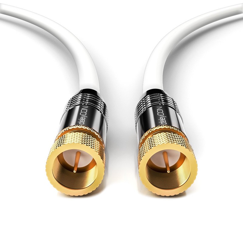 deleyCON SAT Antenna Cable 7.5m (24.61 ft.) Coaxial Satellite Cable