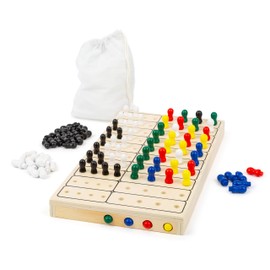 small foot Logic Game Secret Code, Puzzle Fun for 2 People, with Practical Fabric Bag, 100 Pieces, from 6 Years, 11364