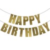 Gold Happy Birthday Banner for Birthday Party Decorations Supplies