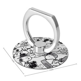 Snoopy Mahore, Cell Phone Holder, Drop Prevention Ring, Stand Function, Pearlona Adjustable Angle, 360 Rotation, Thin Finger Ring, Ring Buckle, Cell Phone, Single Hand, Smartphone Stand Function