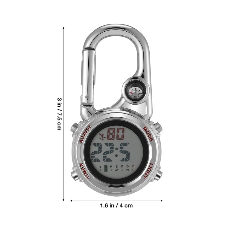 Multi-Purpose Carabiner Watch with Compass for Outdoor Climbing Hiking and