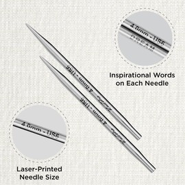 KnitPro K36155 Needle Tips, Stainless Steel, Silver, 13 cm, 4 mm, 2 Count