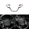 JUIVEEL Carbon Fiber Style Steering Wheel Button Panel Cover Interior