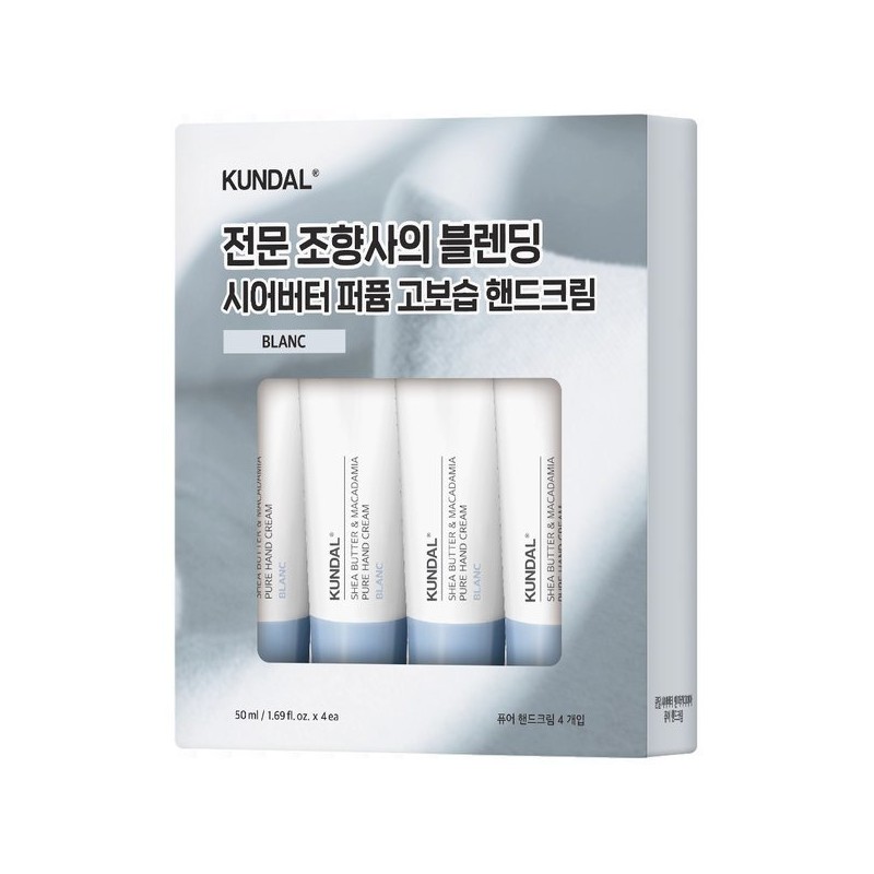 쿤달 시어버터 핸드크림50 4입 블랑 Kundal Shea Butter Hand Cream