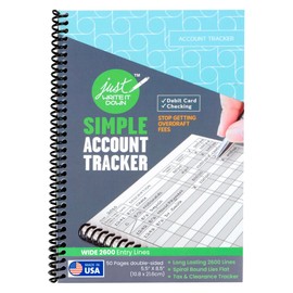 The Superior Register's Premium Check Book Register & Debit Card Ledger Notebook - Checking Account Register, Business Ledger, Cash Log & Expense Tracker - Standard Edition - 1 Pc, Blue