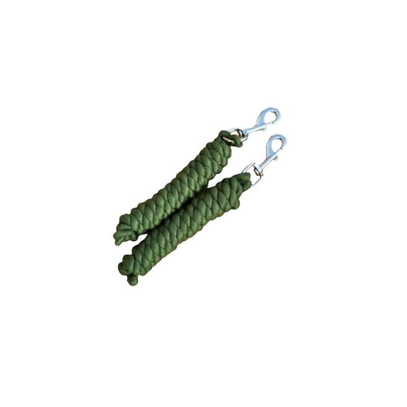 Cotton Lead Rope for Horse, 2 Metres, Replaceable Robust Trigger