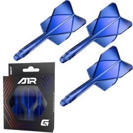 GOAT - Air Blue Clear No6 Flights Medium, 3 Plastic Dart Flights