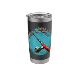 Fishing Rod Graphic Stainless Steel Insulated Tumbler