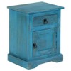 vidaXL Bedside Table - Nightstand with Storage - Solid Mango