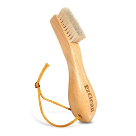 EzClean Laundry Stain Brush, Natural Boar Bristle Laundry Cleaning Brush for Delicate Fabrics Without Damage, Perfect for Shoes, Scrubbing Out Tough Stains, Cleaning and Laundry