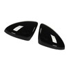 2Pcs Door Mirror Cap Left Right Glossy Black Rearview Mirror