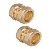 UKDD® 15mm Straight Coupling Brass Compression Fittings Coupler WRAS Approved