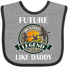 inktastic Future Duck Hunting Legend Like Daddy Baby Bib Heather and Black 38aa5