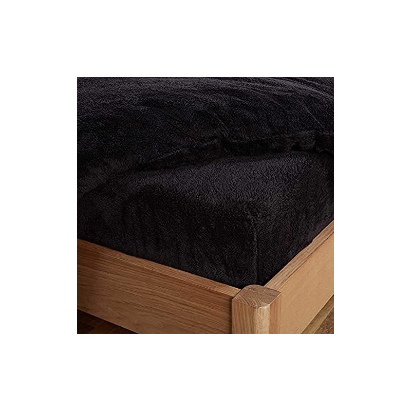 Brentfords Teddy Fleece Fitted Bed Sheet Thermal Warm Soft Luxury