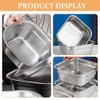 Cabilock Kitchen Colander Stainless Steel Fine Mesh Strainer Bowl Square