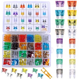 Winlyn Automotive Car Fuses Kit - 272pcs Auto Blade Fuse Assortment Set Standard & Mini & Low Profile Mini (5A/ 7.5A/ 10A/ 15A/ 20A/ 25A/ 30A/ 40A) Car Boat Truck SUV Automotive Replacement Fuses