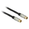 Delock Cable IEC Male to IEC Female RG-6/U Quad Shield
