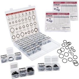 NBR70 O-Ring Set, 247 Pieces, 30 Types, Rubber Gaskets, Heat Resistant, Oil Resistant, 3 Segments Included, 3 Segments Included