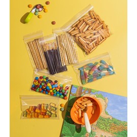 Vertical Snack Food Storage Zipper Bags- 100 Count, BPA-Free, 2 Mils Thick, Easy Glide Closure, Leak-Proof for Storage & Organization