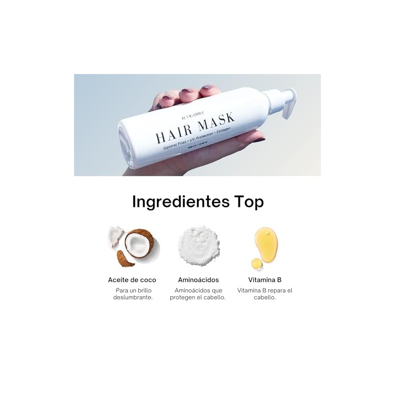 Mascarilla para Cabello 250 ml Tratamiento para cabello maltratado Mascarilla