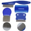 GNAWRISHING Flea Comb 4Pcs with High Strength Teeth Pet Tear