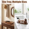 1 Pcs Oval Wooden Tray, Solid Acacia Wood Serving Platter
