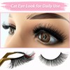 10 Pairs of 3D False Eyelashes, Cat Eye, Natural Artificial