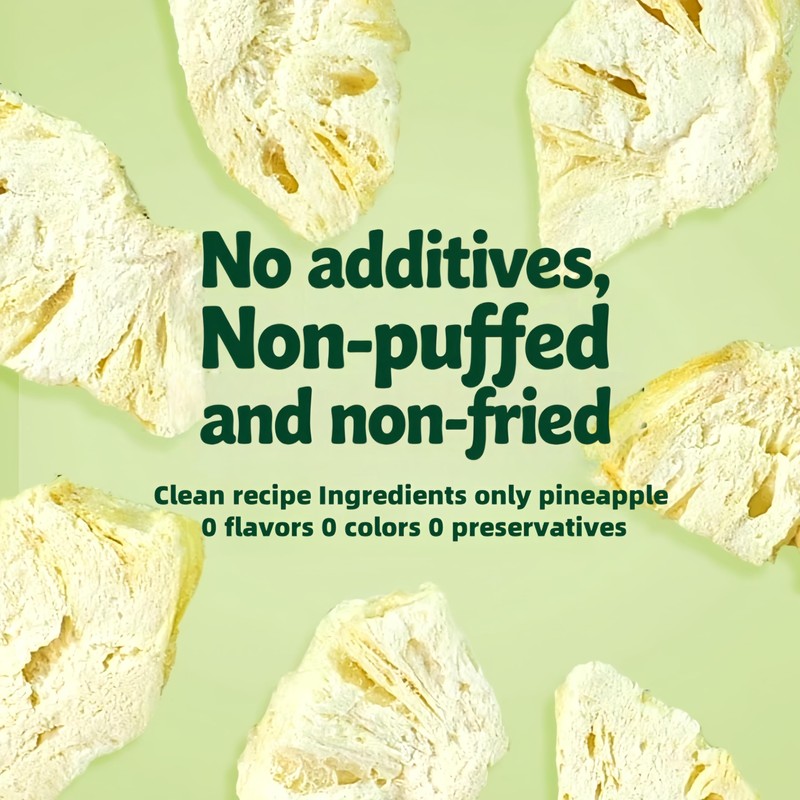 SYZJMWDY Organic Freeze Dried Pineapple Chunks, 7.05oz - No Sugar