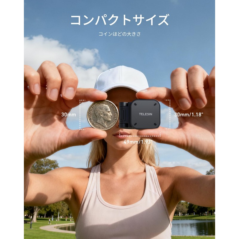TELESIN Inta360 GO Ultra Multifunctional Hat Clip Backpack Clip Magnetic
