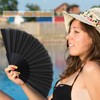 4 Pieces Handheld Folding Fan Chinese Fan Oriental Cloth Fabric