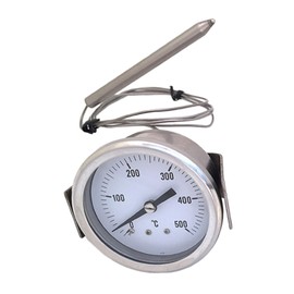 Termómetro para barbacoa, medidor de temperatura para horno, termómetro para barbacoa de acero inoxidable de 6,7 cm, termómetro para Pizza, carne de  