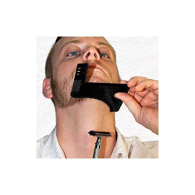 AlexVyan Brown Beard Shaping and Styling Template Tool with Inbuilt