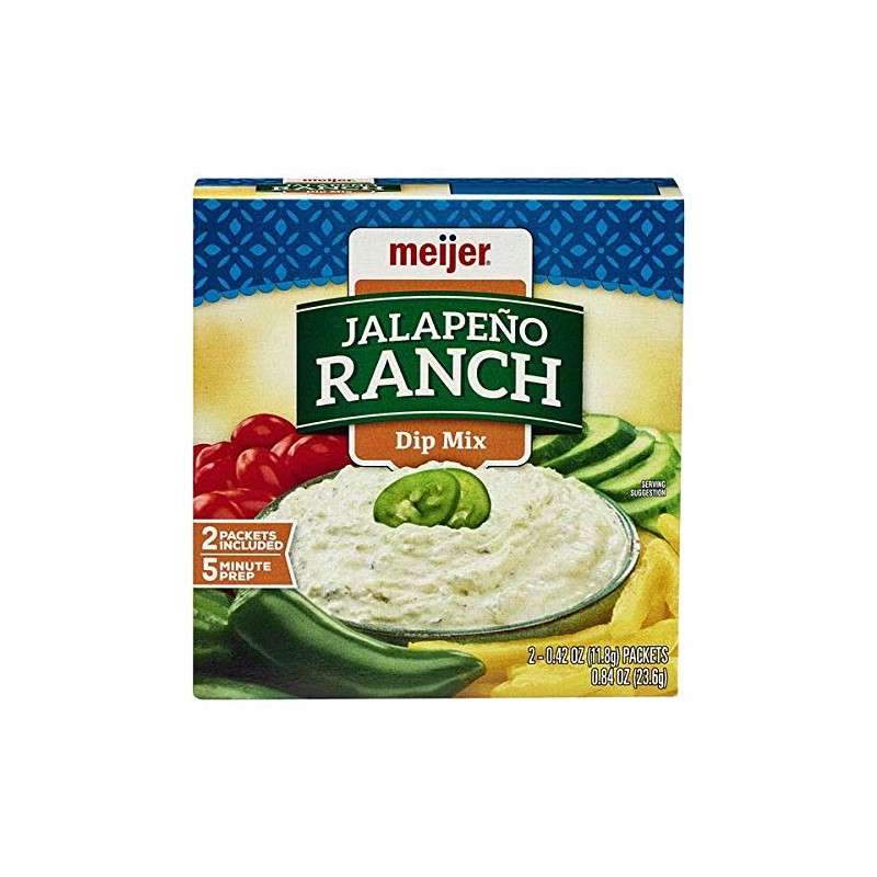 Meijer Jalapeno Ranch Dip Mix 2 Packets Included 5 Minute