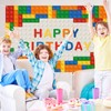 WeBenison Building Block Birthday Backdrop - Happy Birthday Photography Background