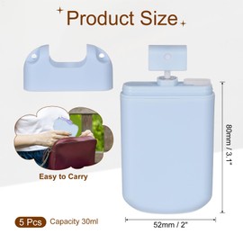 uxcell 5 Pcs Mini Card Spray Bottles, 30ml Fine Spray Bottle Refillable Perfume Mist Container Travel Empty Bottles with Hook and Funnel for Perfume, Essential Oil and Cosmetics (Purple)