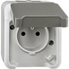 Merten Aquastar Sockets Module with Pen and Hinged Lid, Light