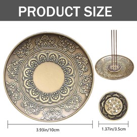 Incense Stick Holder, Lotus Ash Catcher, Incense Burner Plate Incense Holder, Brass Lotus Holder for Yoga Tea House, Incense Holder, Incense Sticks for Incense Cones