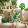 AACORS St.Patricks Day Pillow Cover 18x18 Inch Shamrock Clover Decorative