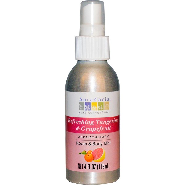 Aura Cacia Tangerine/Grapefruit Aromatherapy Mist 4 Oz. Bottle