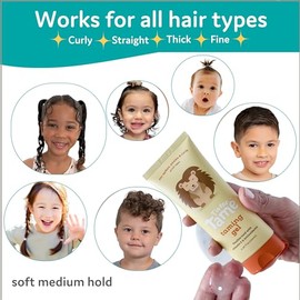 T is for Tame - Hair Taming Gel for Toddlers, Babies, and Kids - Vegan & Natural Hair Gel, Anti-Frizz, Non-Sticky, Styling Gel for Girls & Boys, Vitamin E Infused - 3.38 fl oz